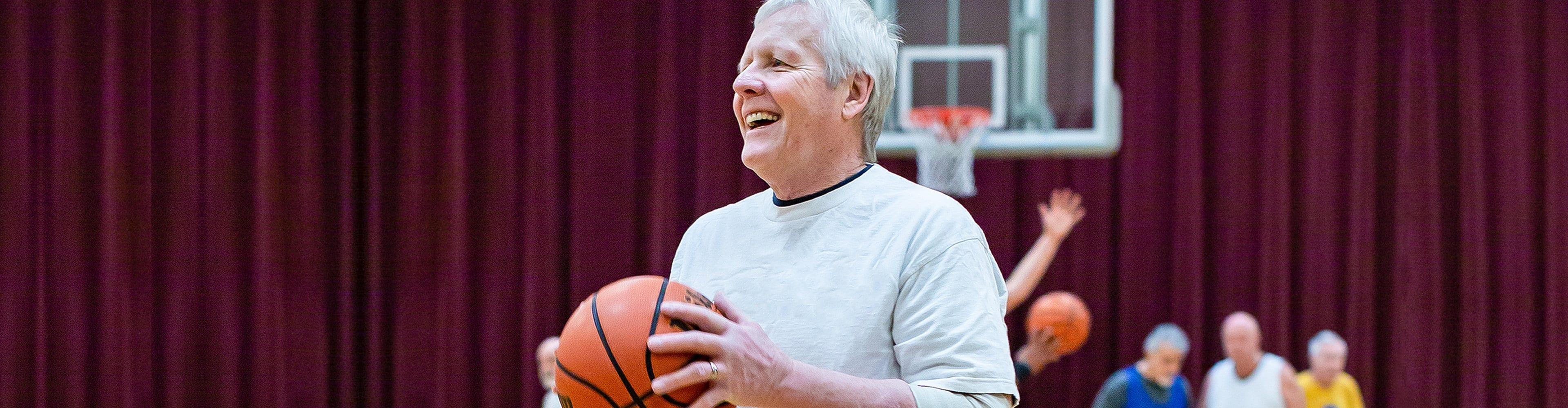 Man playing basketball