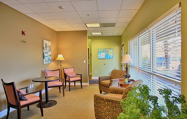 Sitting area with natural light.